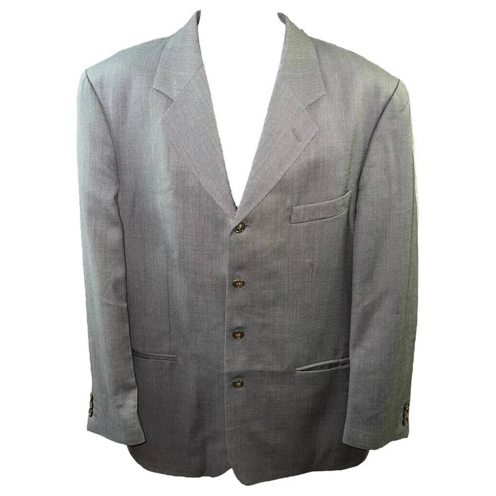 Galliani Blazer Ermenegildo Zegna Super 120s Wool Made In Italy Gray Mens 34L‎